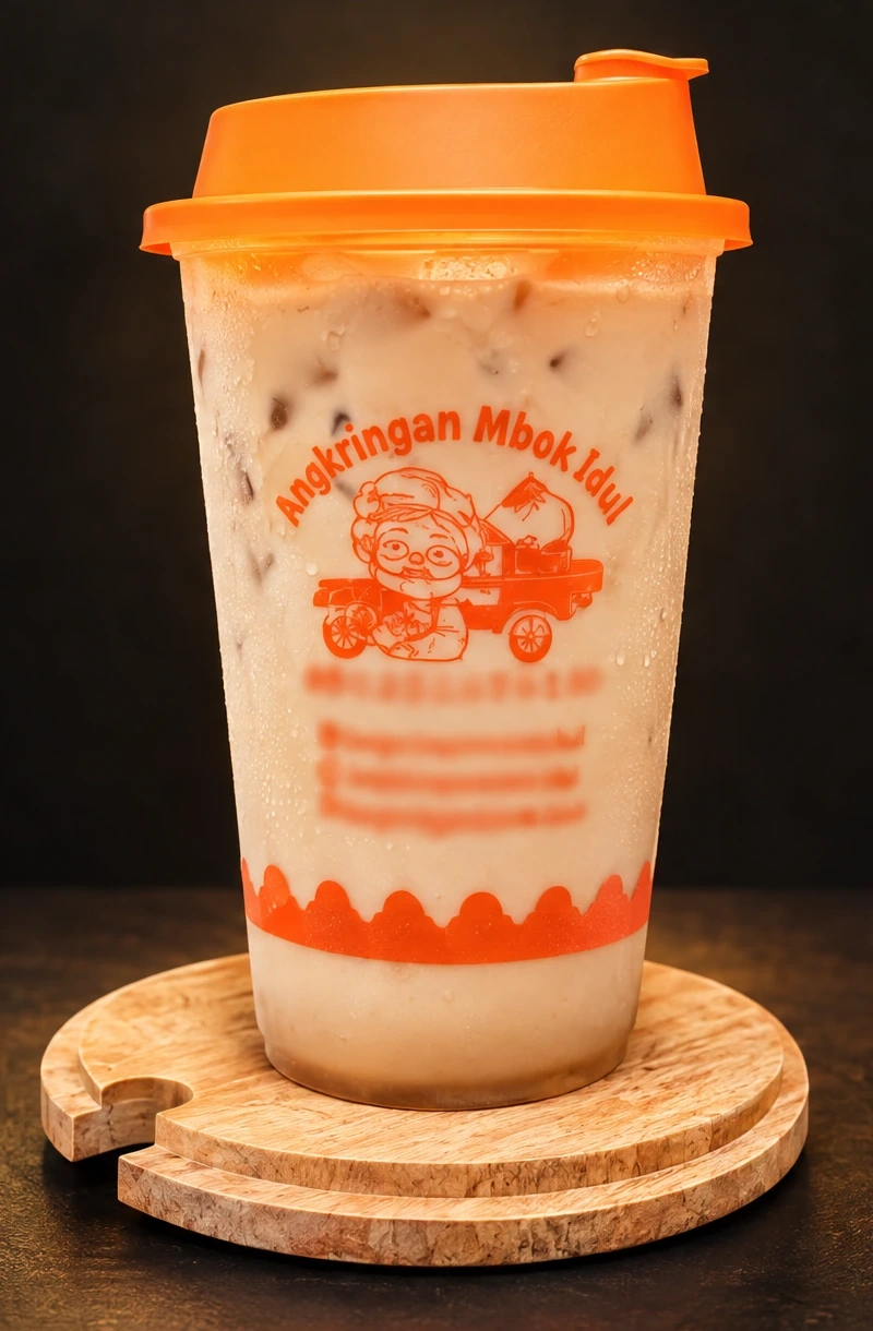 Kopsu Aren ditampilkan sebagai satu sajian atau gelas, dari visual menu pemilik yang dirapikan dengan AI