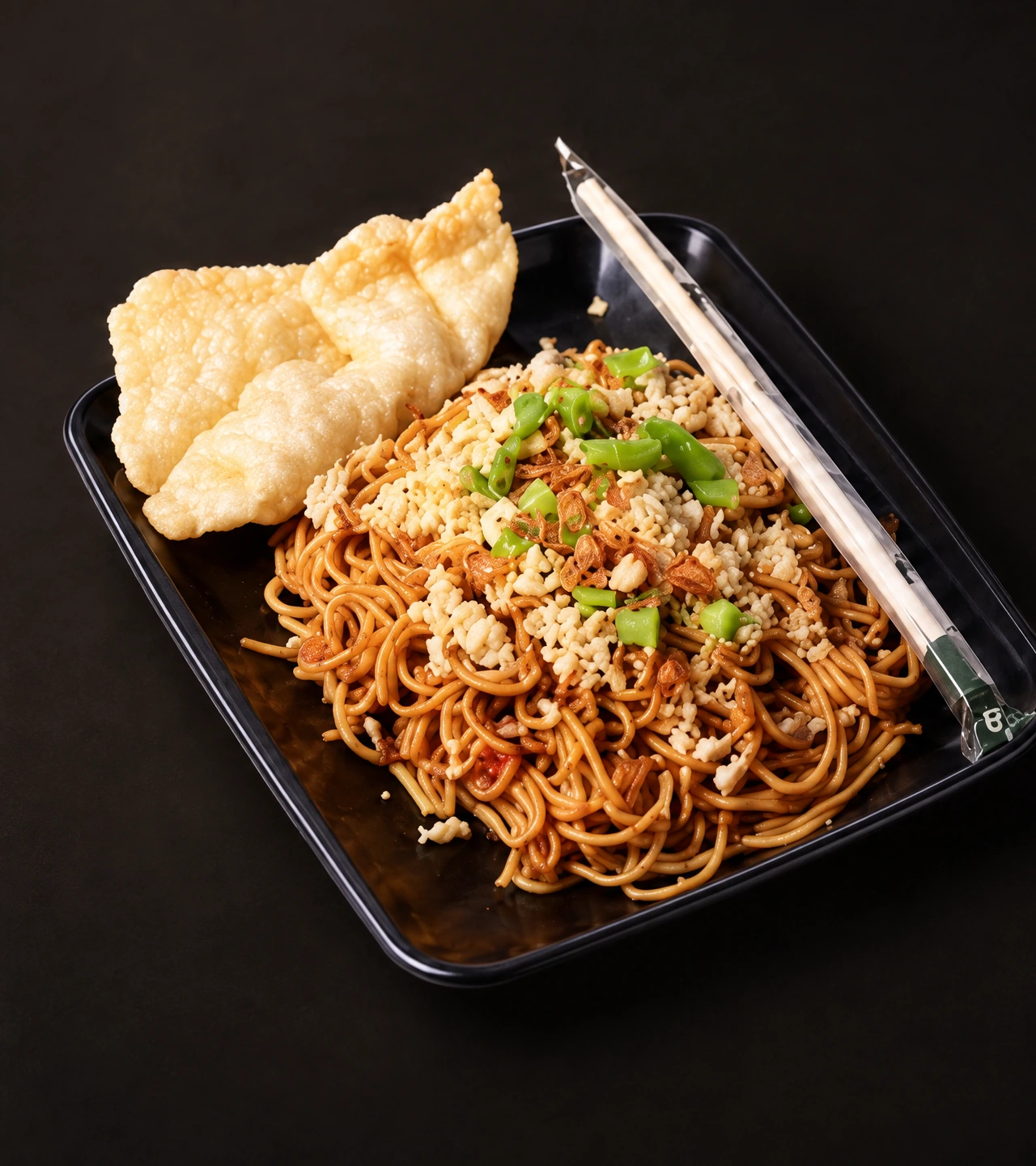 Satu sajian Mie AMI Spesial Mbok Idul dari visual menu pemilik yang dirapikan AI